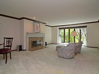 Huge Living Room with a Gas Fireplace