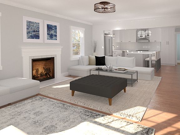 Open concept to kitchen