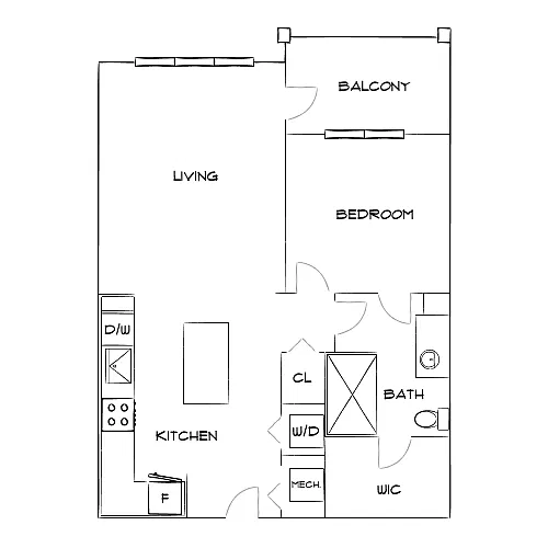 Floor plan Design 1B
