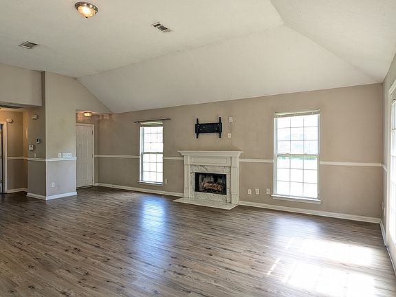 Living room with fireplace