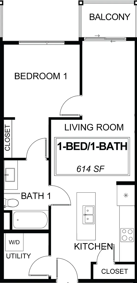 Floor plan 1 Bedroom 1