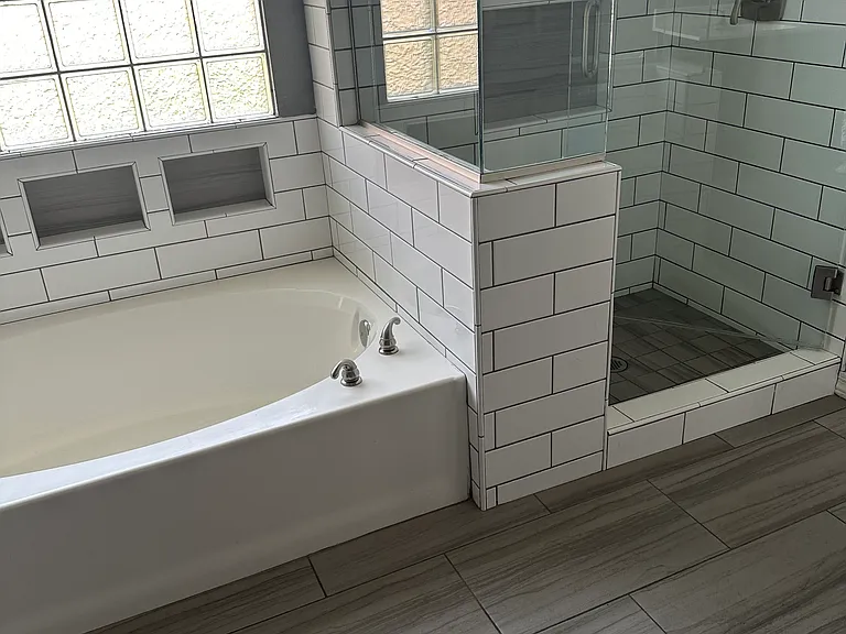 updated primary bathroom