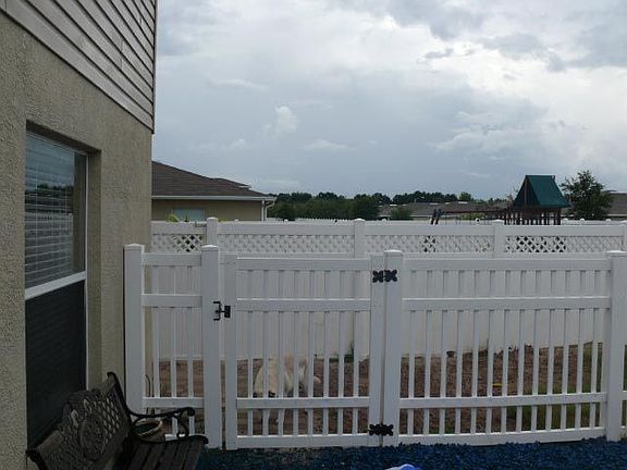 PVC fence with separate fence for dogs