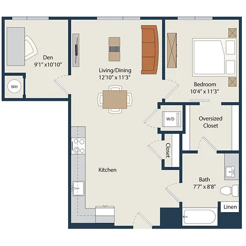 Floor plan A14.Den