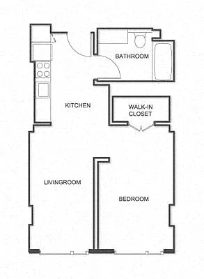 Floor plan 1 Bed JR C