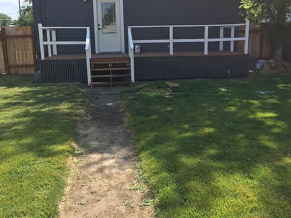 Back yard and deck