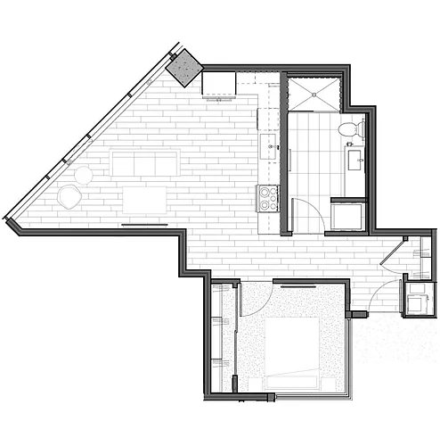 Floor plan One Bedroom