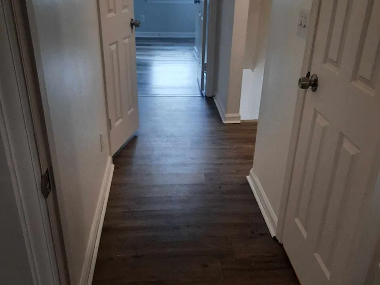 New flooring in hallway upstairs