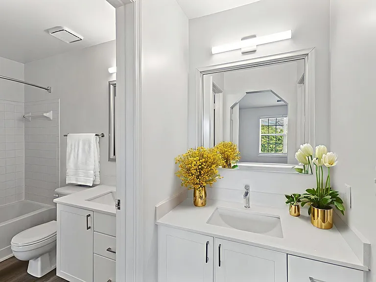 Start and end your day in a bathroom designed with modern comfort in mind.