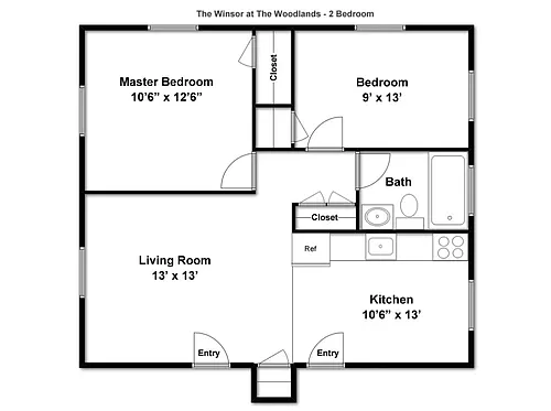 Floor plan 2 Bedroom