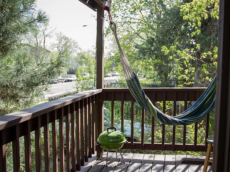 Sunny front deck