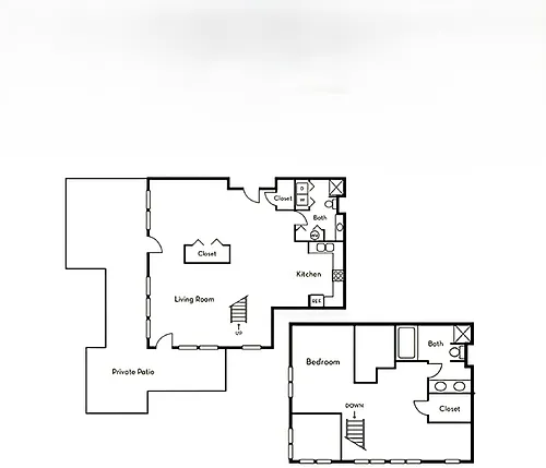Floor plan St. John 1x2 B
