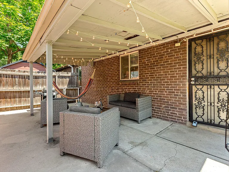 Covered back patio