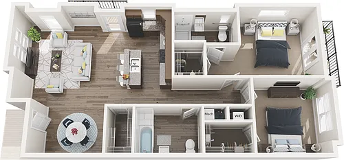 Floor plan 2A - Overlook Apartment