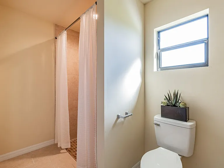 Digitally staged Master Bathroom