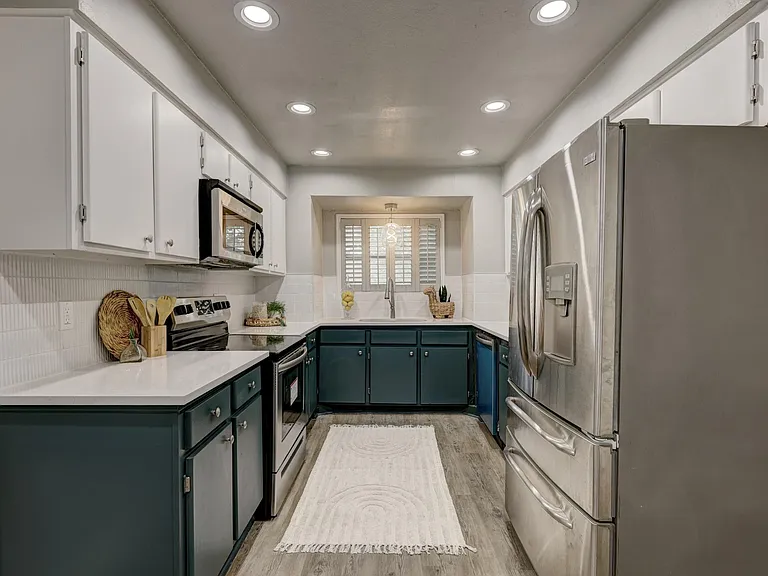 Large galley-style kitchen.