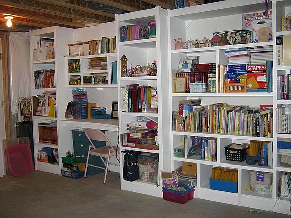 Built-in book case/basement