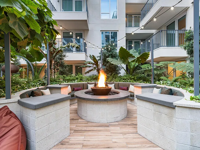 Grill, gather, and unwind in our cozy outdoor courtyard with firepits and lounge seating.