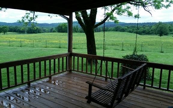 View from back deck. Patio set is also available on the deck; it's just not visible in this photo.