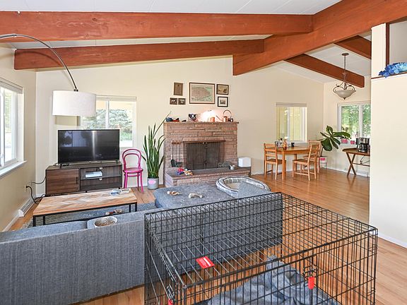 Living and dining areas