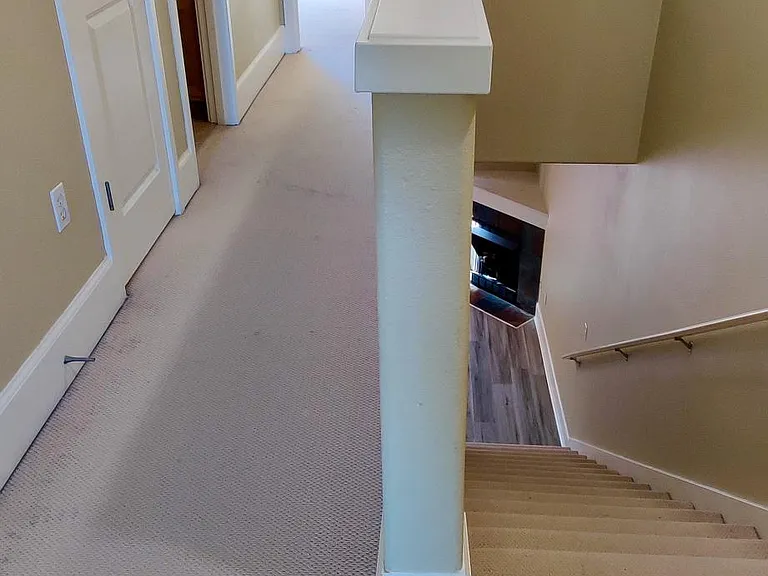 Loft space has a linen closet