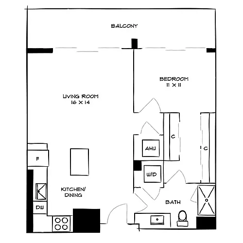 Floor plan The Horizon 1L