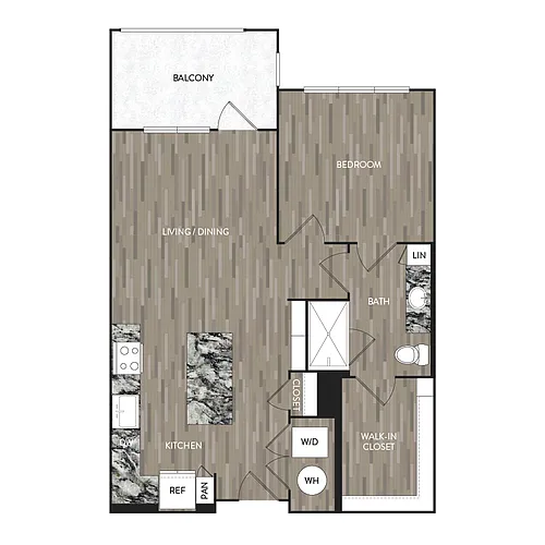 Floor plan 1 Bed/1 Bath