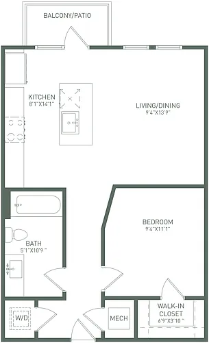 Floor plan 1X1