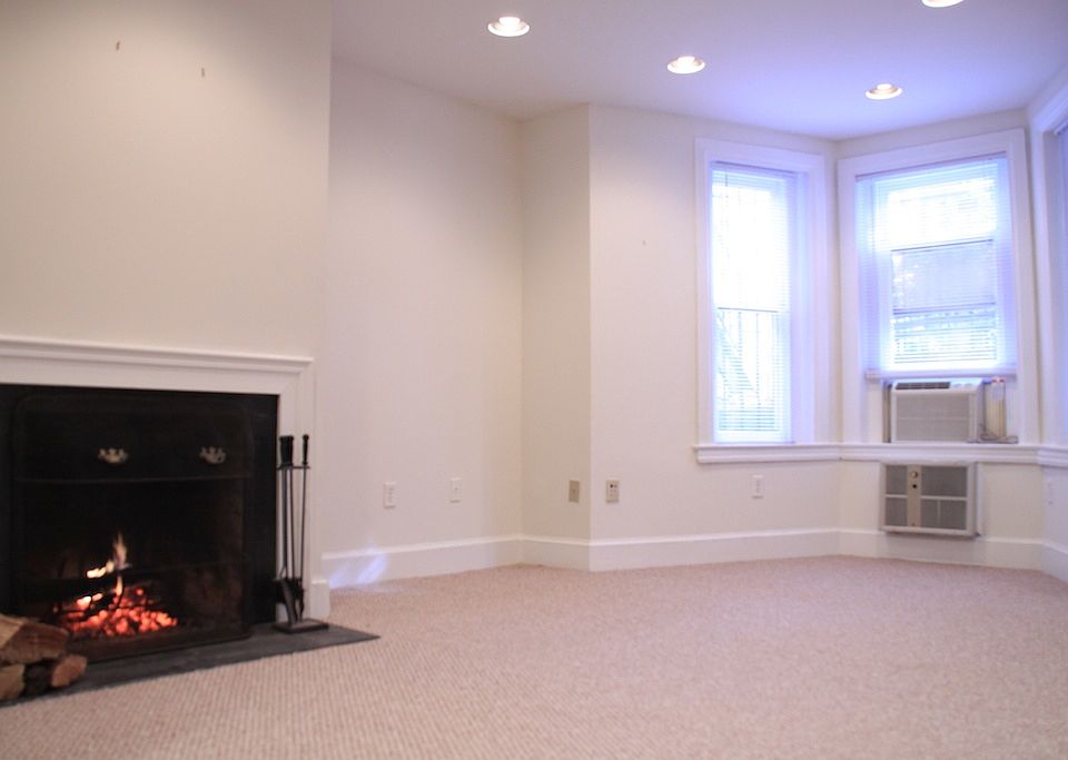 Front room, with fire burning