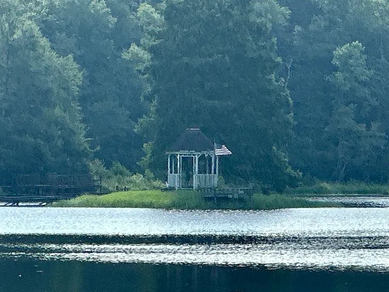 Gazebo on lake