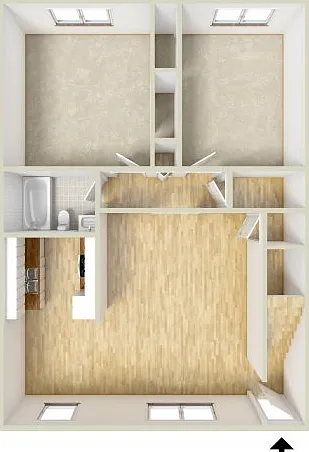 Two bedroom floor plan Two bedroom floor plan