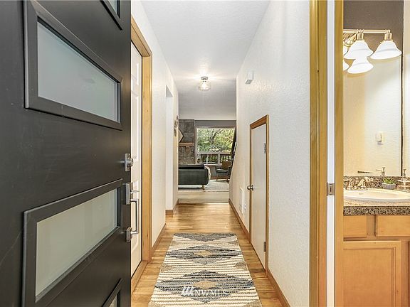 Enter through your brand new front door. 