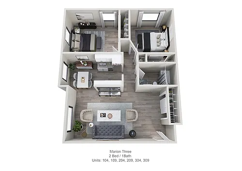 Floor plan Marion Three