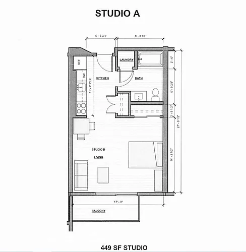 Floor plan Studio A