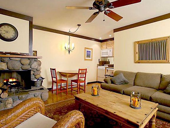 Fireplace with dramatic river rock