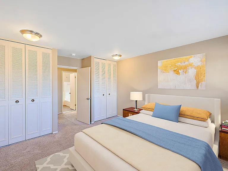 Double closets because you can never have too much storage for your precious stuff.