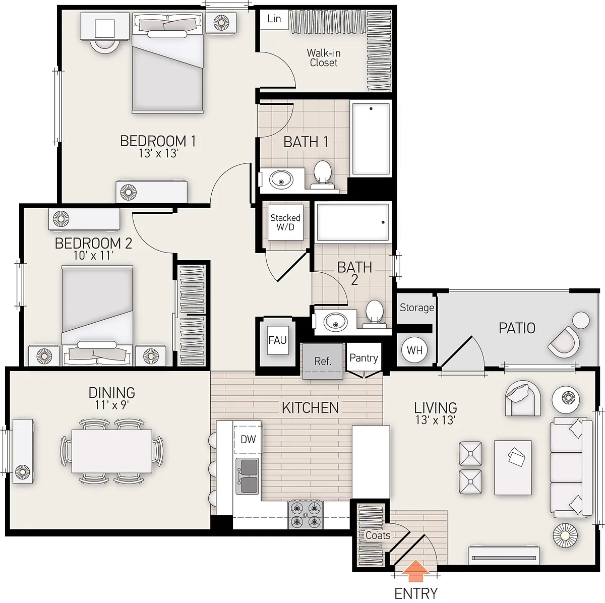 Floor plan Villetta - Plan W