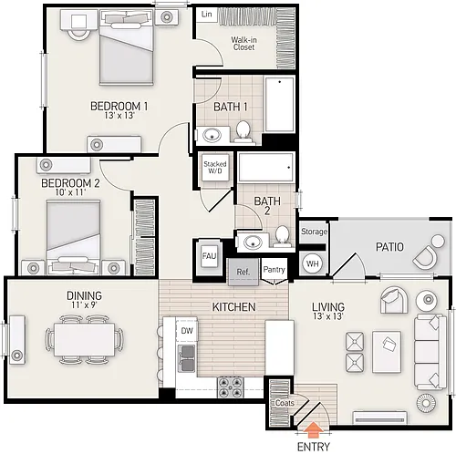 Floor plan Villetta - Plan W