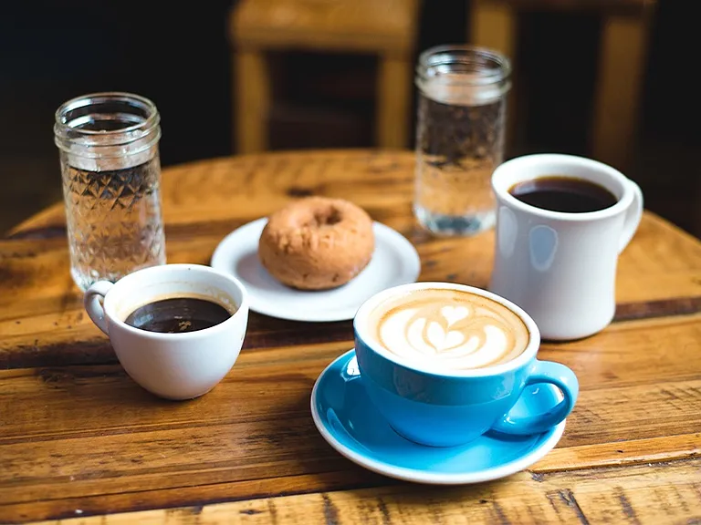 Grab a donut and some coffee at the on-site Dunkin'