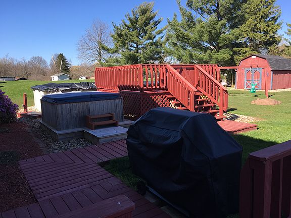 Back deck leads to pool deck