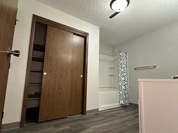 Bath with large closet.