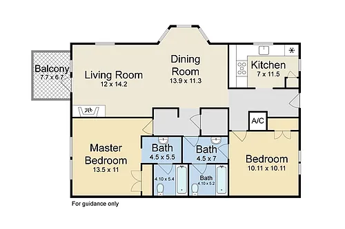 Floor plan Snead: 2 Bed/2 Bath 940 Sq Ft