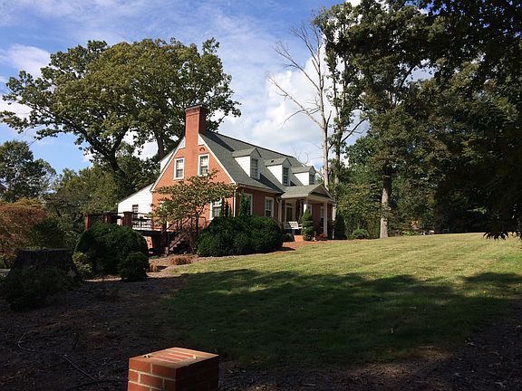 Northwest from end of street