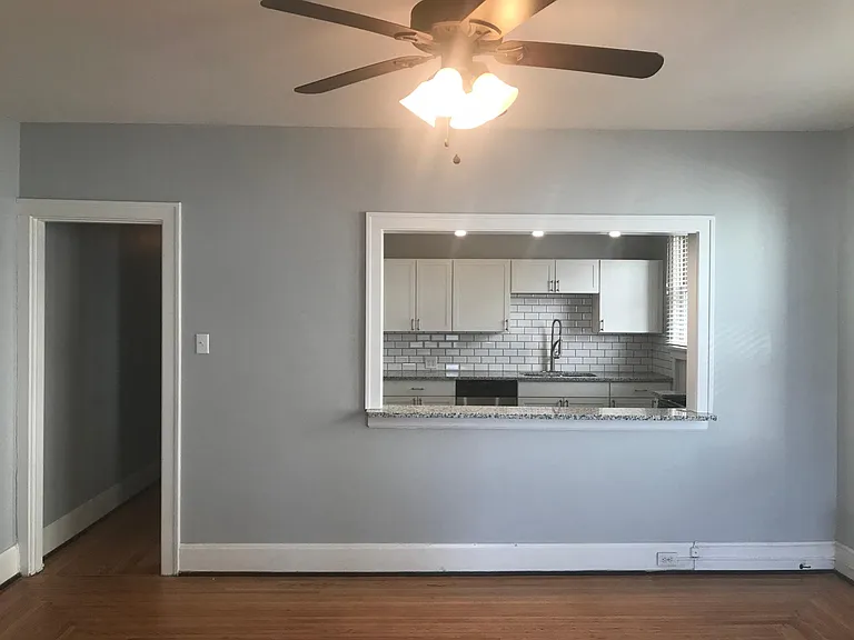 Living room into bar/kitchen