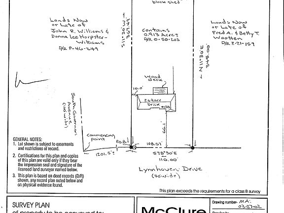 Lynnhaven Lot Survey