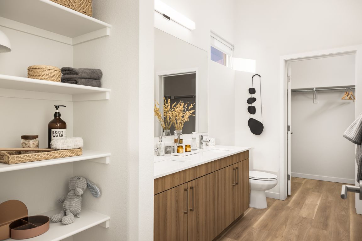 Dual-sink vanities in primary bathrooms*