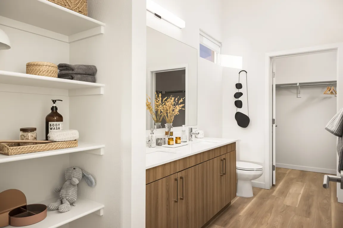 Dual-sink vanities in primary bathrooms*