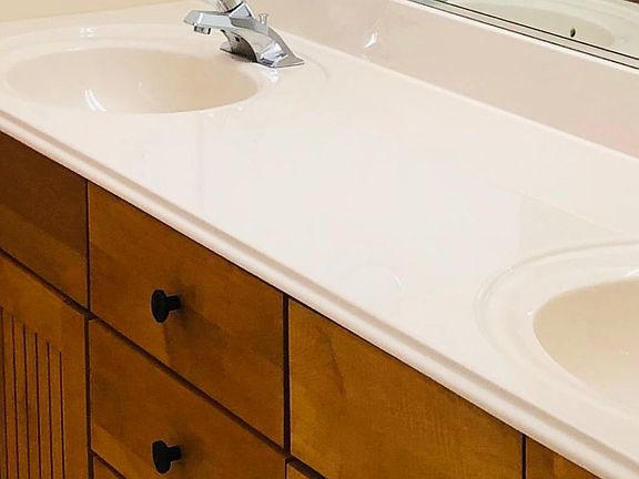 Beautiful cabinetry in the bathrooms.