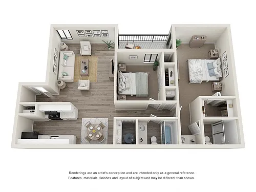 Floor plan 2 Beds 2 Baths