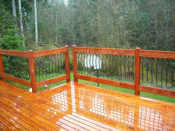 back deck runs length of house